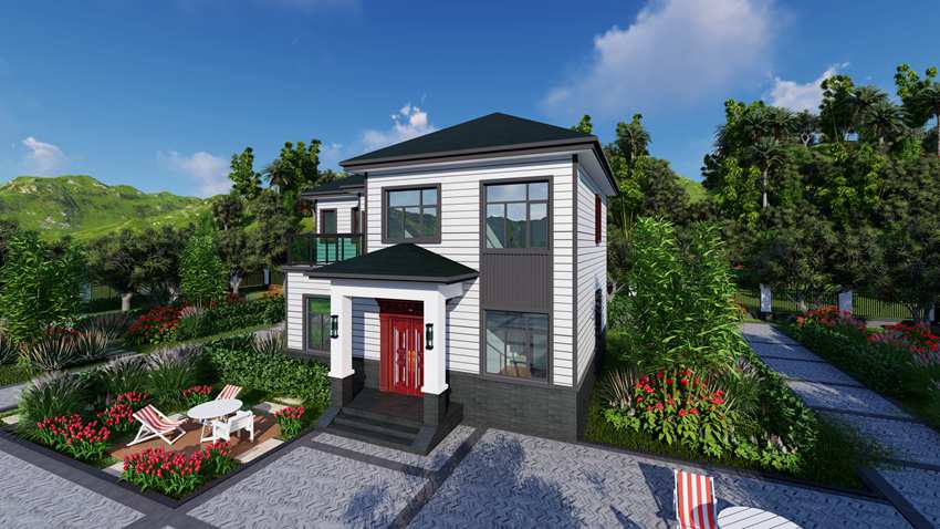 蕪湖輕鋼別墅建筑公司 抗9級地震 綠色環(huán)保美麗新農(nóng)村(圖2) 睿婕輕鋼別墅