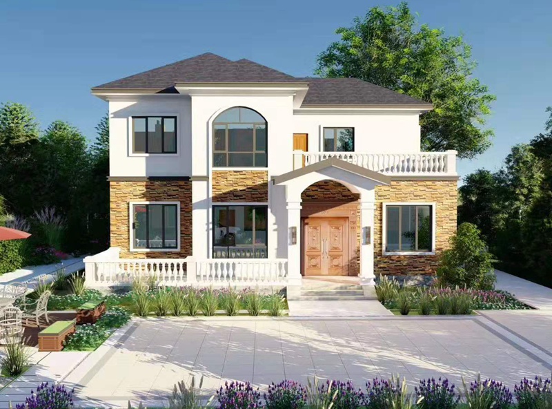 銅陵輕鋼別墅建筑設計 抗9級地震 12級臺風 農村首選(圖2) 睿婕輕鋼別墅