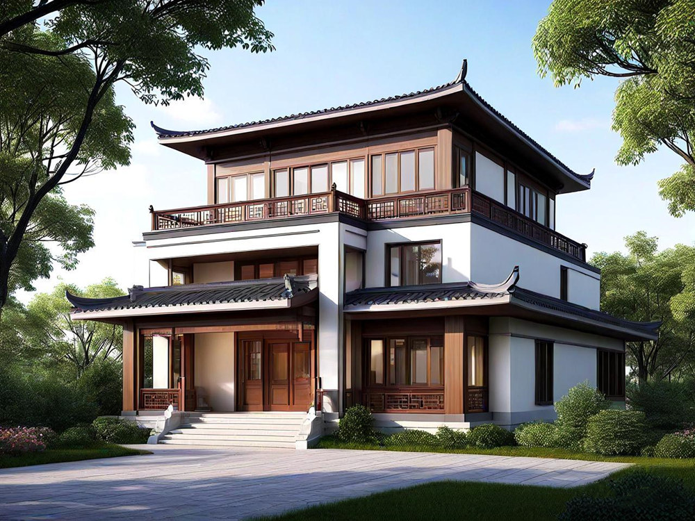 中式風格輕鋼別墅 中式風格輕鋼別墅
