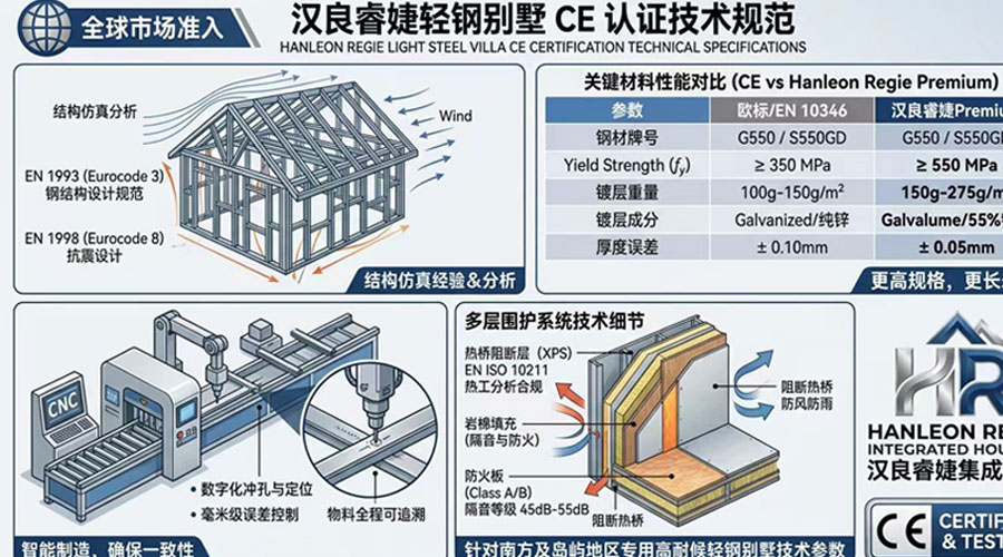 滿足歐標CE認證：漢良睿婕輕鋼別墅的全球準入技術解析(圖1)
