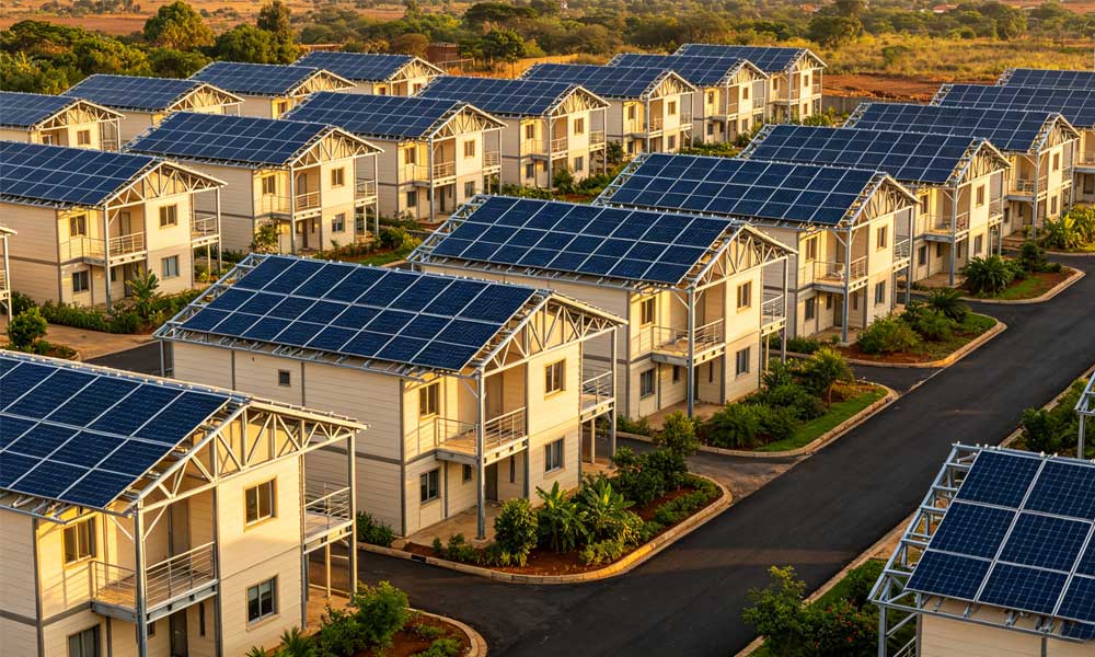 房地產(chǎn)開發(fā)商必看：漢良睿婕輕鋼別墅+光伏儲(chǔ)能，非洲項(xiàng)目增值利器(圖1)